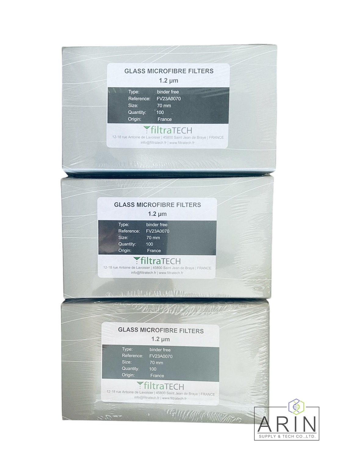 Glass microfiber filter Dia.70mm #FV23 ยี่ห้อ FiltraTECH France