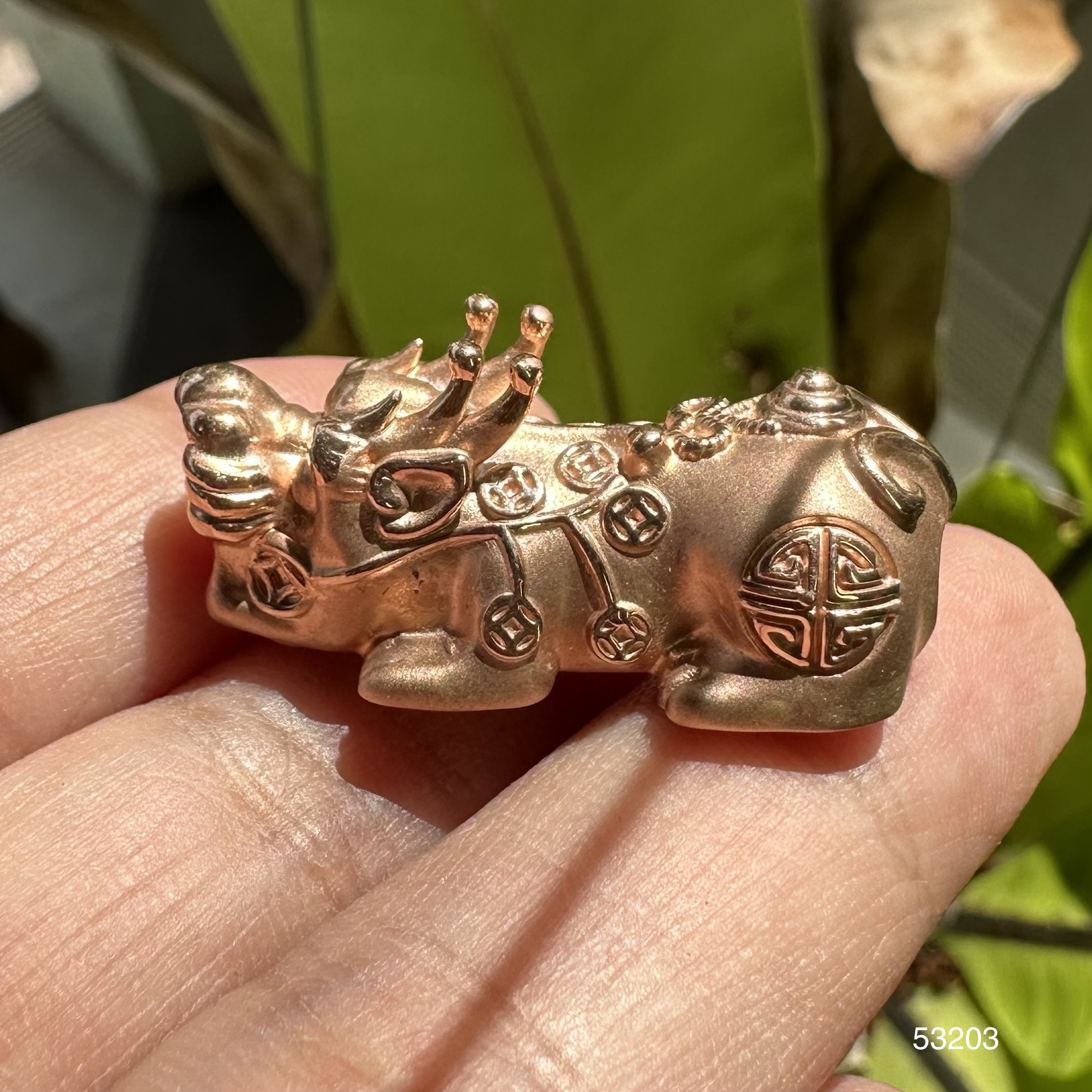รหัส 53203 จี้ ปี่เซียะ ทอง9K Pink Gold งานสวย ความหมายดี นน. 6.64 g
