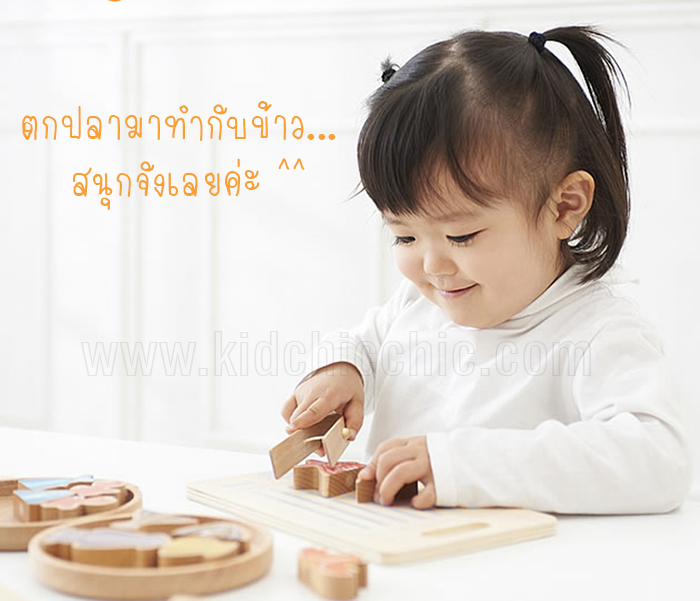 ของเล่นไม้ฝึกสมาธิ Fishing and Cooking เกมส์ตกปลาฝึกสมาธิ