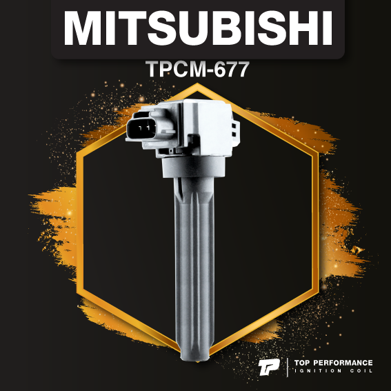(ประกัน 3 เดือน) คอยล์จุดระเบิด MITSUBISHI MIRAGE ATTRAGE / 3A92 - TPCM-677 - TOP PERFORMANCE MADE IN JAPAN - คอยล์หัวเทียน คอยล์ไฟ มิตซูบิชิ มิราจ แอททราจ 1832A057