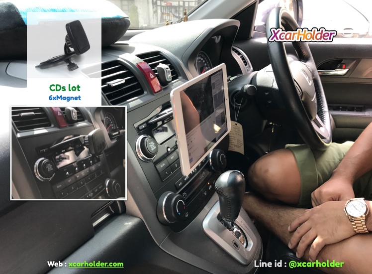 6xMagnetic CDslot | 6xแม่เหล็ก ที่วางมือถือแท็บเล็ตในรถเสียบช่องซีดี