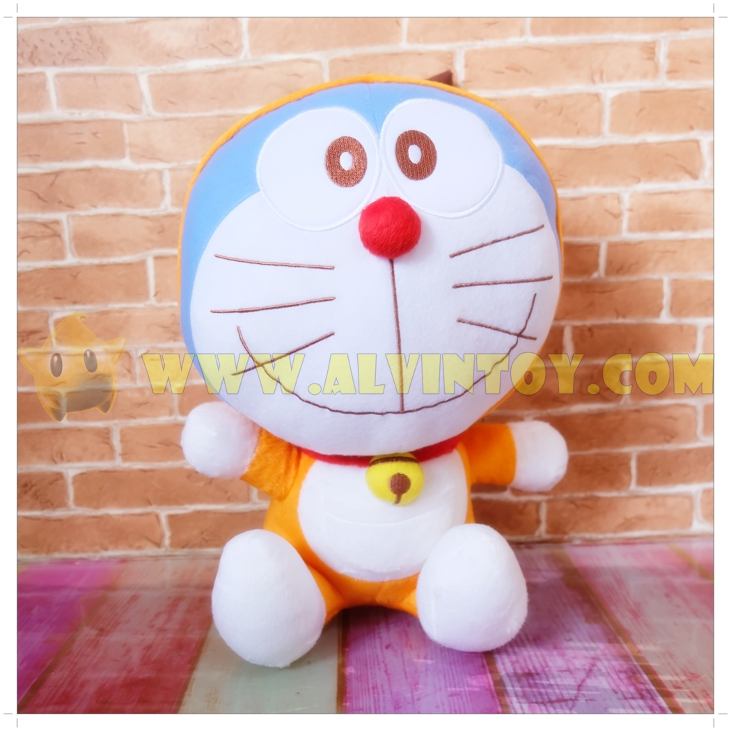 ตุ๊กตา โดราเอม่อน ชุดส้ม 12 นิ้ว