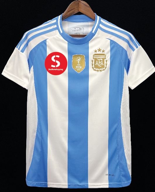 เสื้อทีมชาติอาร์เจนติน่า เหย้า แฟนบอล 2024ไซส์ S,M,L,XL,2XL