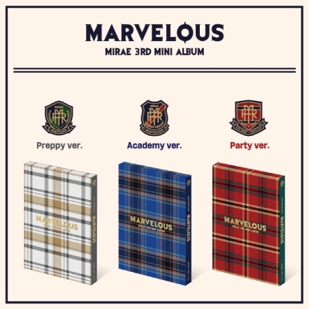 ( Pre-Order ) Mirae 3rd Mini Album Marvelous ( random ver ) + Poster วางจำหน่าย 13 / 1 / 2022