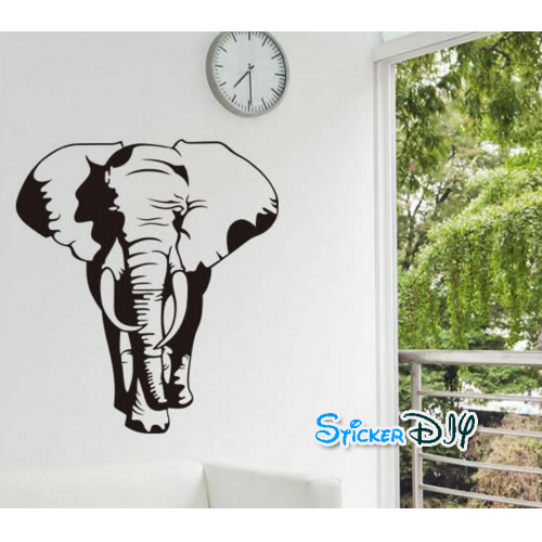 Transparent wall sticker สติ๊กเกอร์ติดผนัง ช้างใหญ่ (กว้าง190cm.xสูง65cm.)