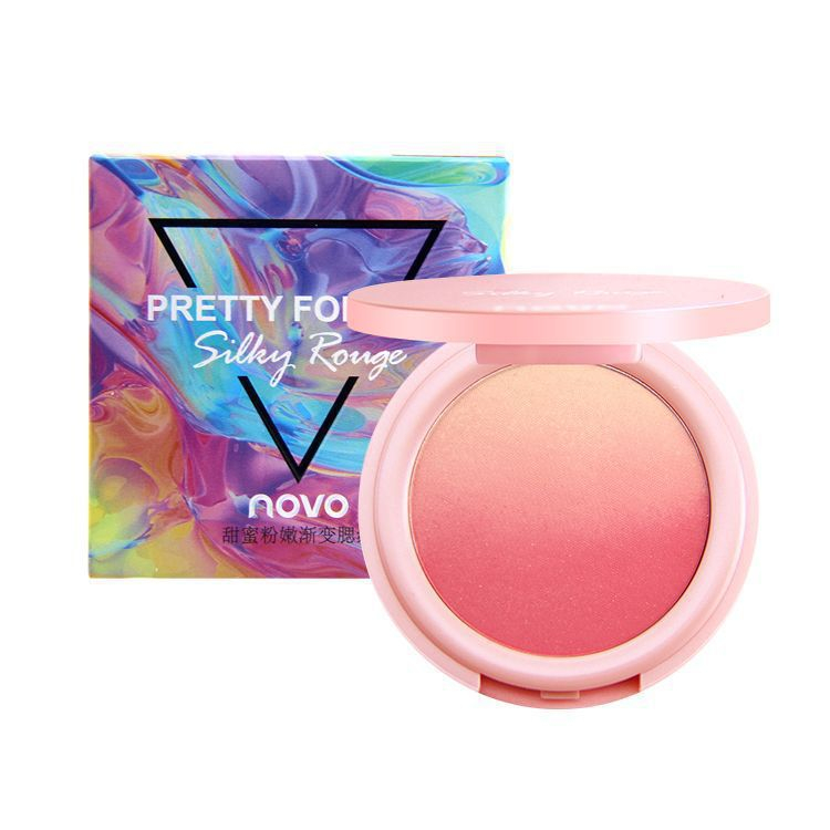 โนโว บรัชออน ปัดแก้ม มีกากเพชร NOVO Pretty For You Silky Rouge No.5259