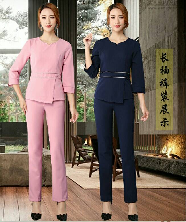 ชุดคลินิกความงาม ชุดนวดสปา ชุดพนักงานต้อนรับ