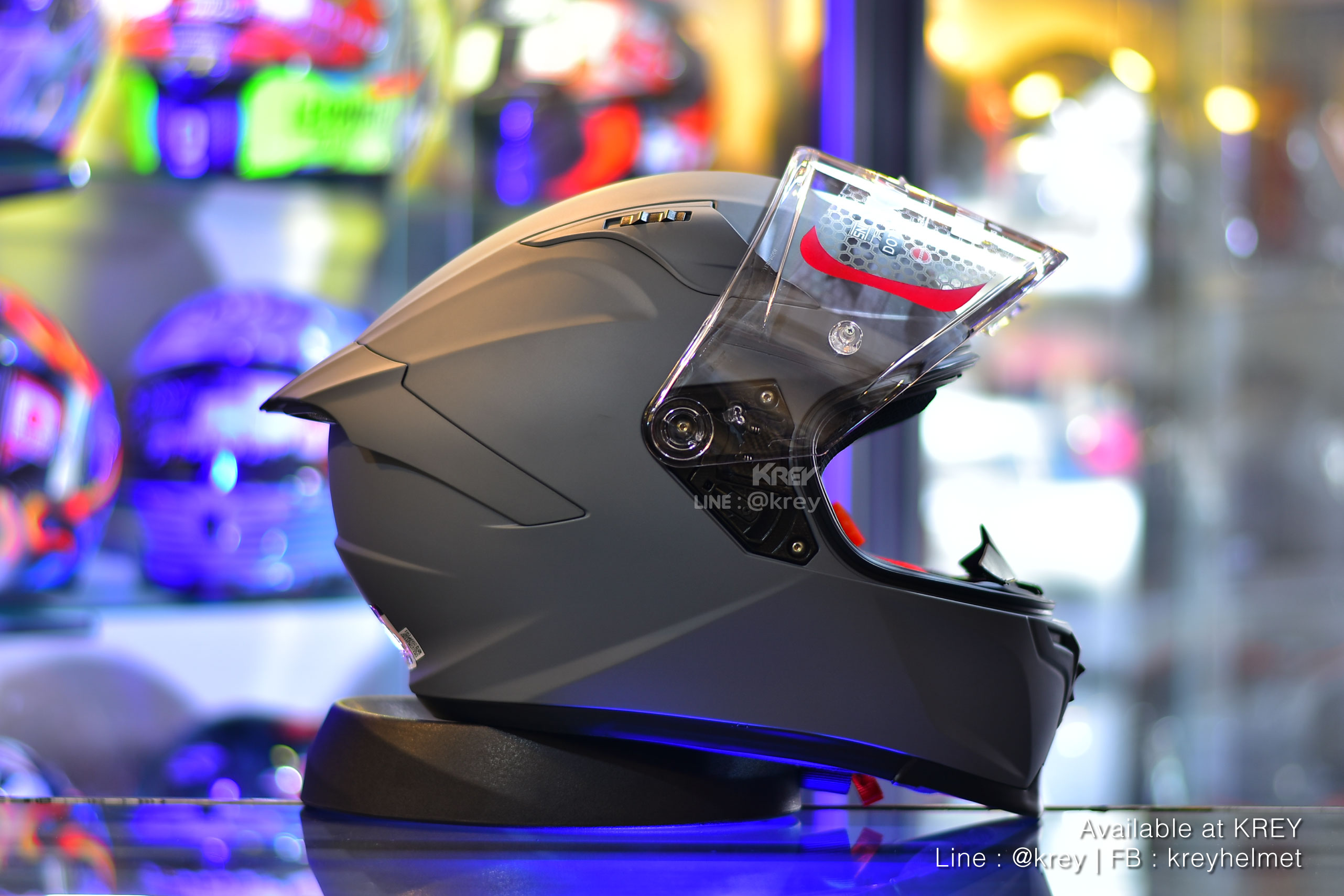 KYT model STRIKER : PLAIN MATT GRL GREY