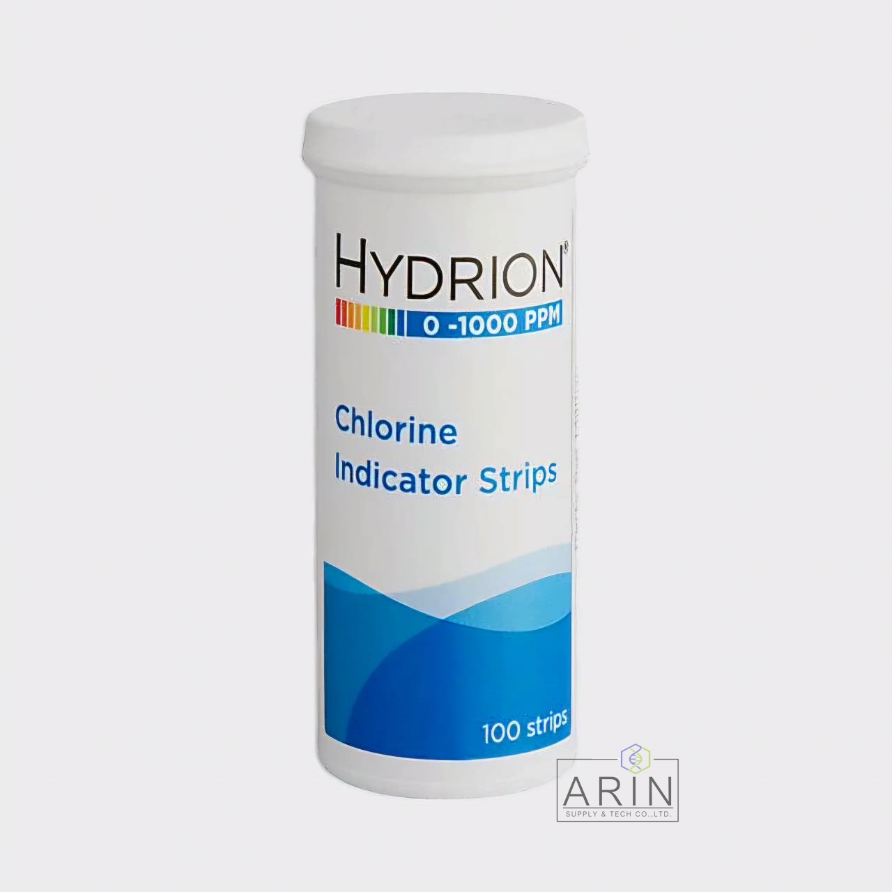 กระดาษวัดค่าคลอรีน Chlorine Test Strip ช่วง 10-1000ppm - Hydrion (U.S.A.)