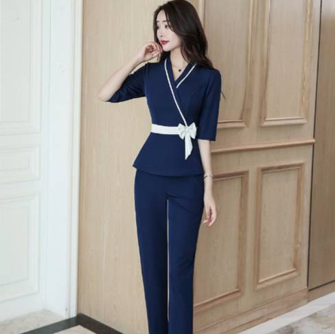 ชุดคลินิกความงาม ชุดนวดสปา เสริมสวย ชุดพนักงานต้อนรับ