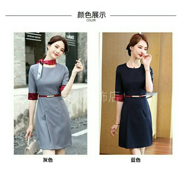 ชุดพนักงานต้อนรับ ชุดพนักงานขายเครื่องสำอาง พนักงานออฟฟิศ