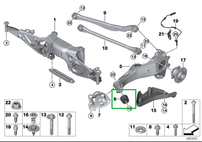 MINI บู๊ชคานหลัง ( F54 , F55 , F56 , F57 ) / FEBI BILSTEIN 33326850395
