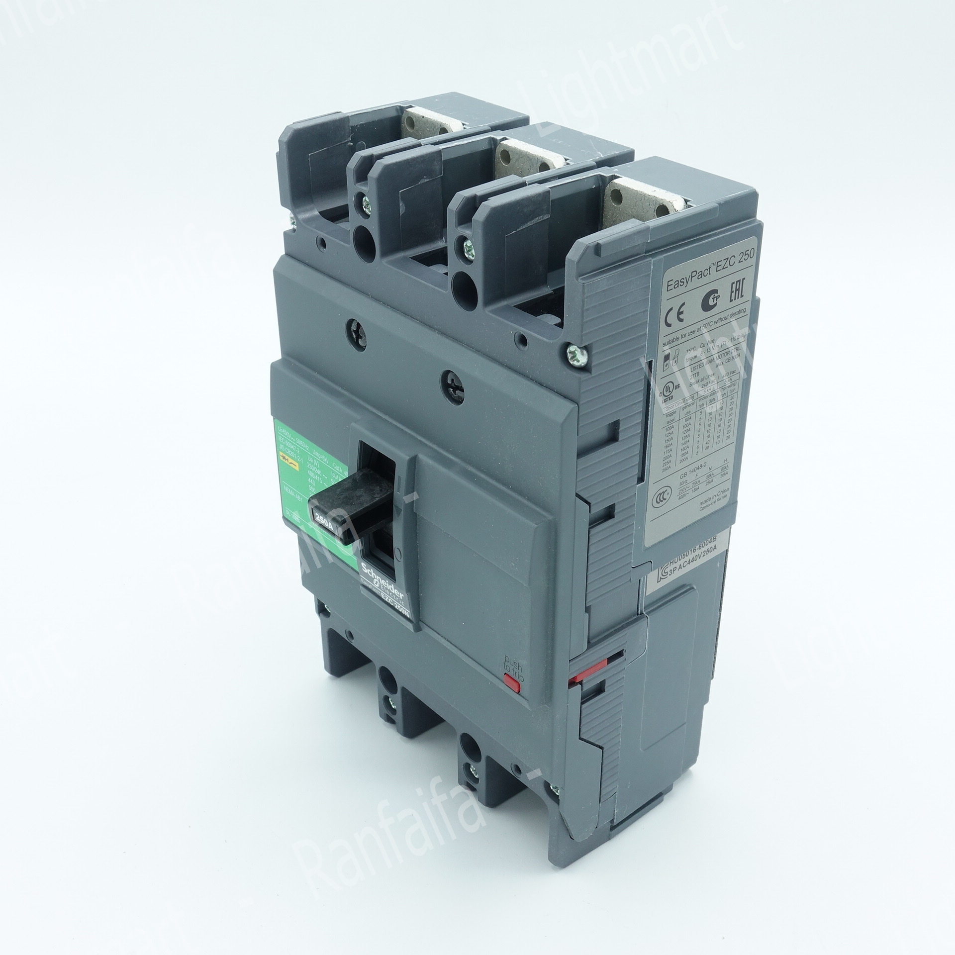 เมนเบรกเกอร์ 3P EZC250N (25kA) Schneider