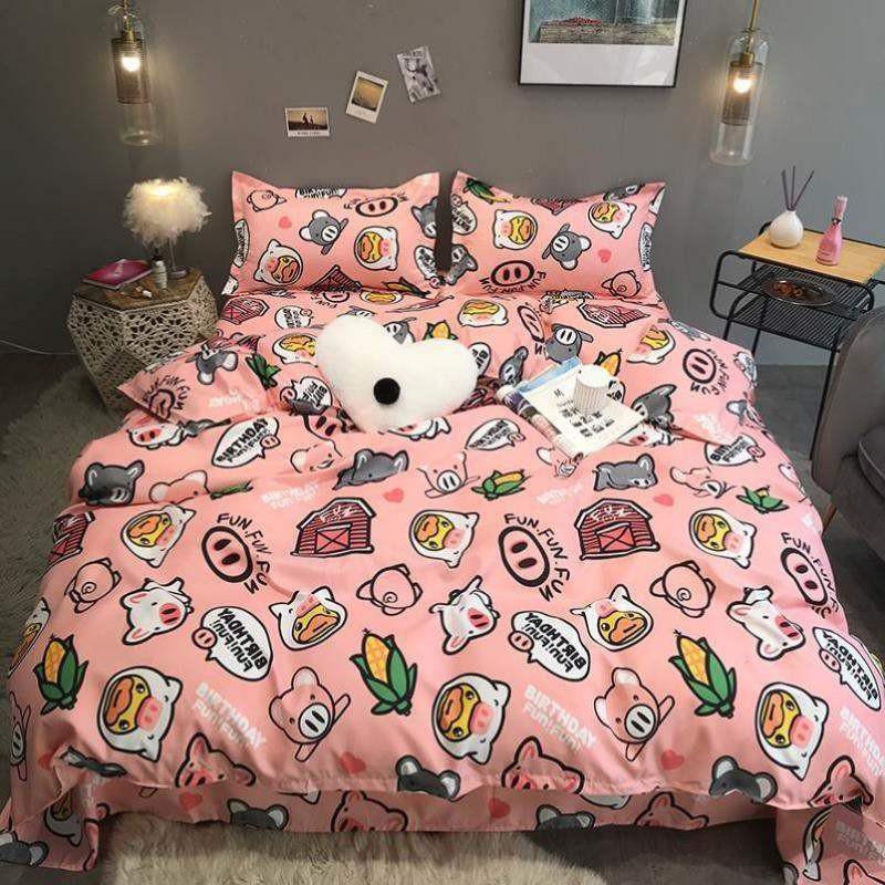 ชุดเครื่องนอน ผ้าปูที่นอน6ฟุต พร้อมผ้านวมขนาด 6ฟุต