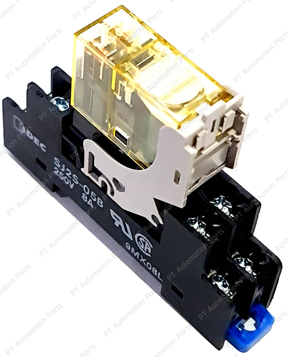 รีเลย์พร้อมซ็อกเก็ต IDEC RJ2S-CD-D24 SJ2S-05B Slim Power Relay 24VDC 8A 2 คอนแทค 8ขา Relay with Socket 8-pins built-in Diode