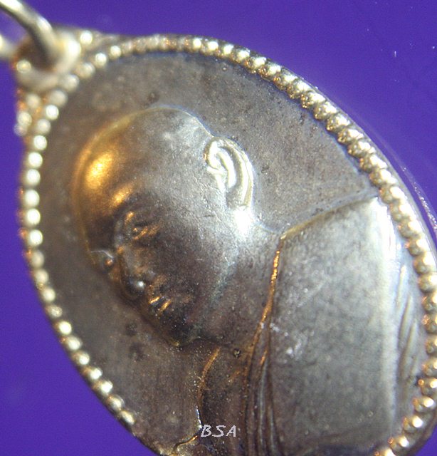 เหรียญรูปไข่เล็กหลวงพ่อแพ วัดพิกุลทอง