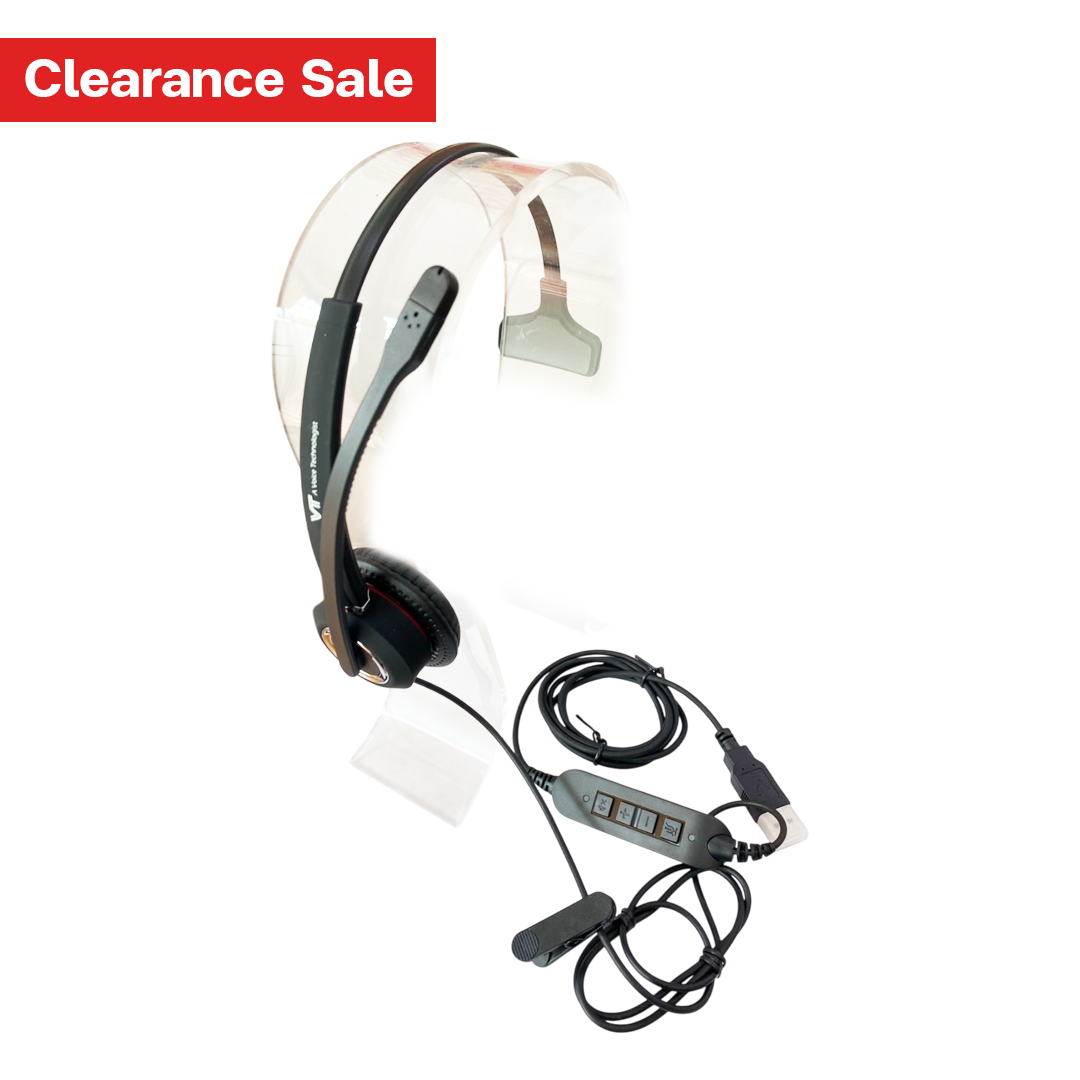 VT6300 MONO USB ชุดหูฟังมีไมค์แบบหูเดี่ยว เชื่อมต่อแบบ USB