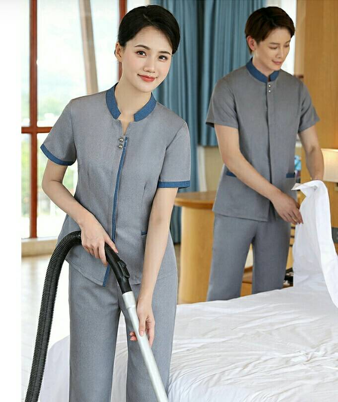 ชุดแม่บ้าน ชุดพนักงานทำความสะอาด โรงแรม รีสอร์ท