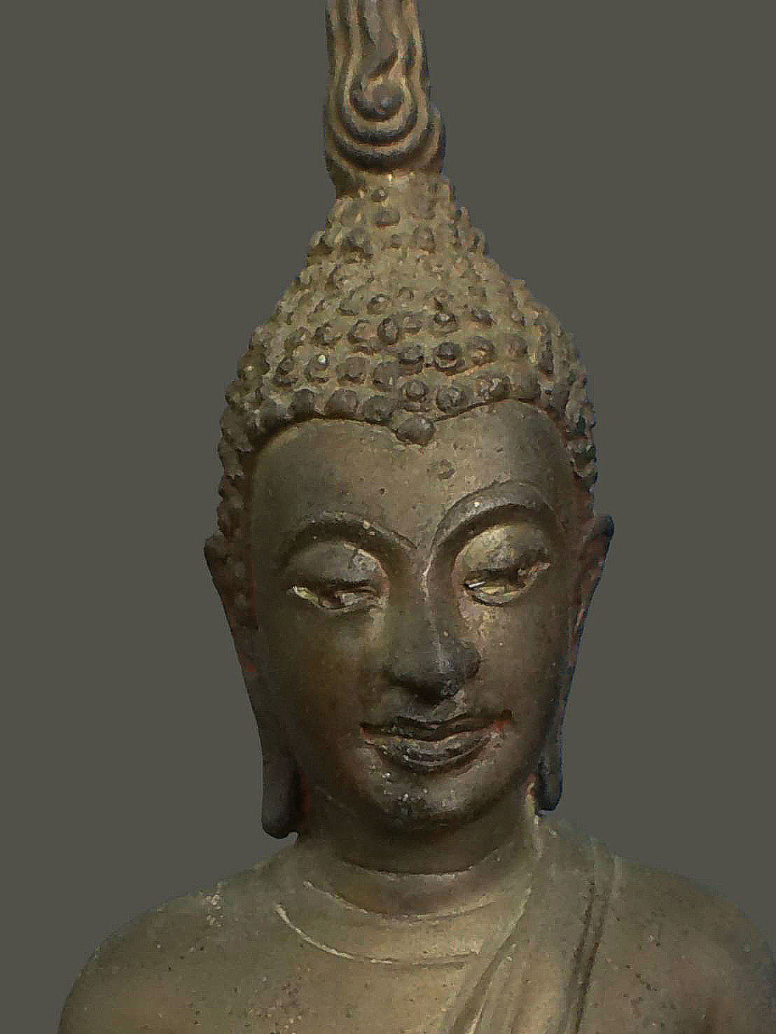 พระบูชาปางอุ้มบาตร ( พระประจำวันพุธ ) เนื้อทองเหลือง หล่อหนา มีน้ำหนัก ขนาดสูง 15 นิ้ว