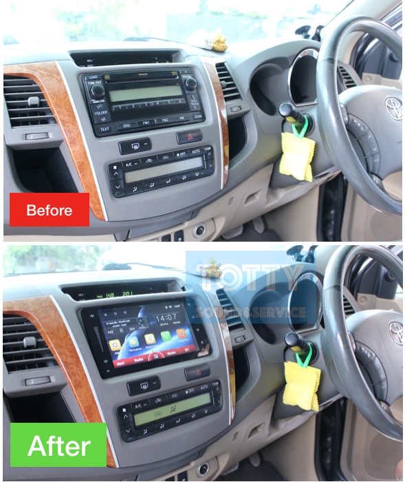 จอAndroid 7" สำหรับ toyota fortuner แทนวิทยุเก่า