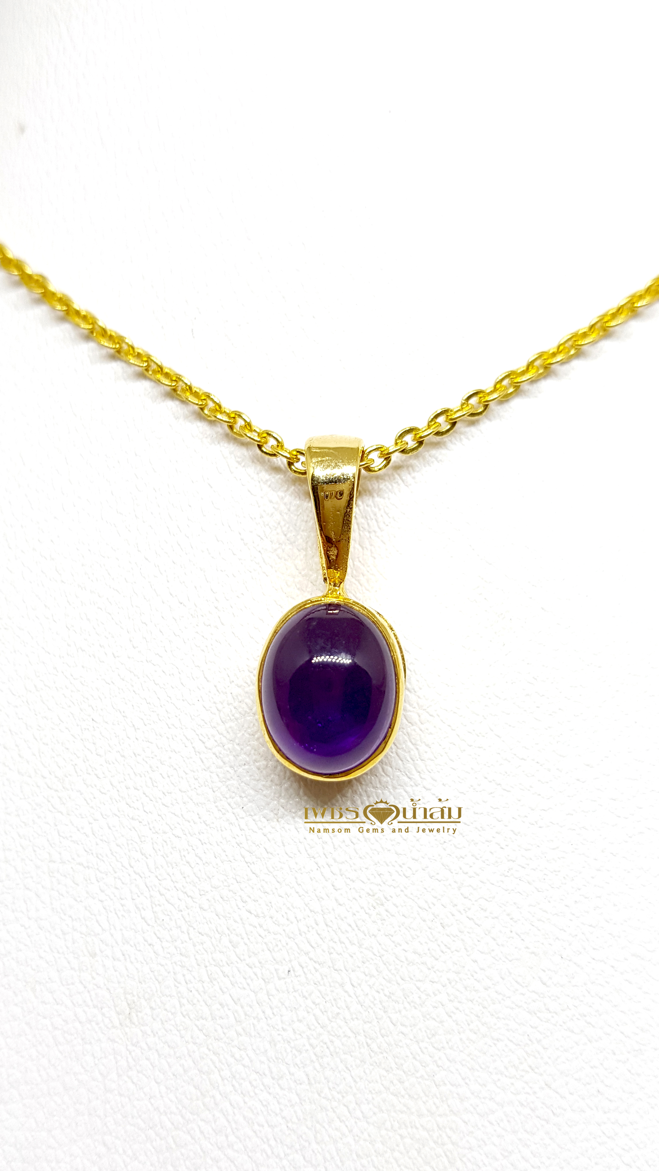 จีพลอยสีม่วง Amythyst เม็ดเดี่ยว ชิ้นเล็ก สวมใส่ได้ทุกวัน