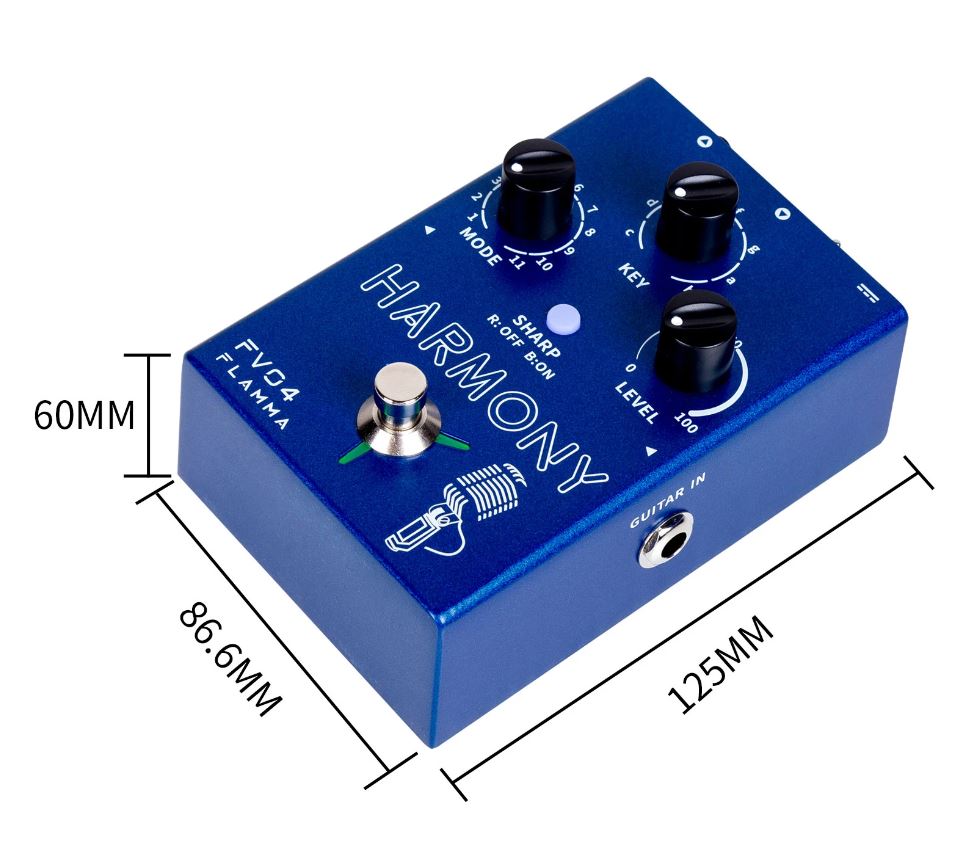 Flamma FV04 *ของแท้รับประกัน 1ปี* Vocal Effects Pedal, เสียงประสาน, รีเวิร์บ,โทน Warm/Bright, ต่อกีต้าร์ได้ (รีเวิร์บ)