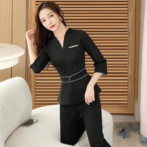 ชุดคลินิกความงาม ชุดนวดสปา ชุดพนักงานต้อนรับ