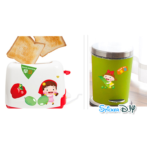 Transparent wall sticker สติ๊กเกอร์ติดผนัง Fruit type A (กว้าง68m.xสูง70cm.)