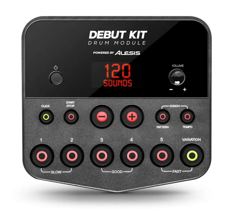 Alesis DEBUT KIT *ของแท้รับประกันศูนย์* กลองไฟฟ้าหนังมุ้ง, เสียงกลอง 10 ชุด/120 เสียง, ฟรีเก้าอี้กลอง,ไม้กลอง,หูฟัง, Pedal 2 อัน