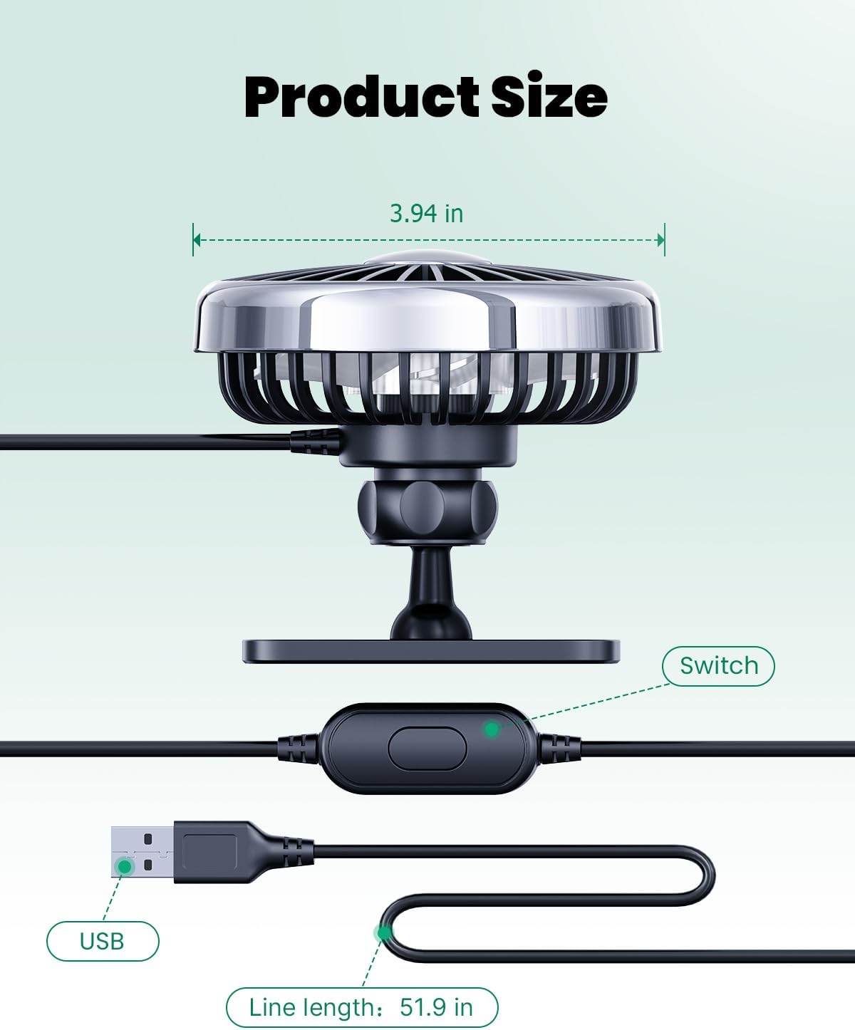 Magnetic Golf USB Fan