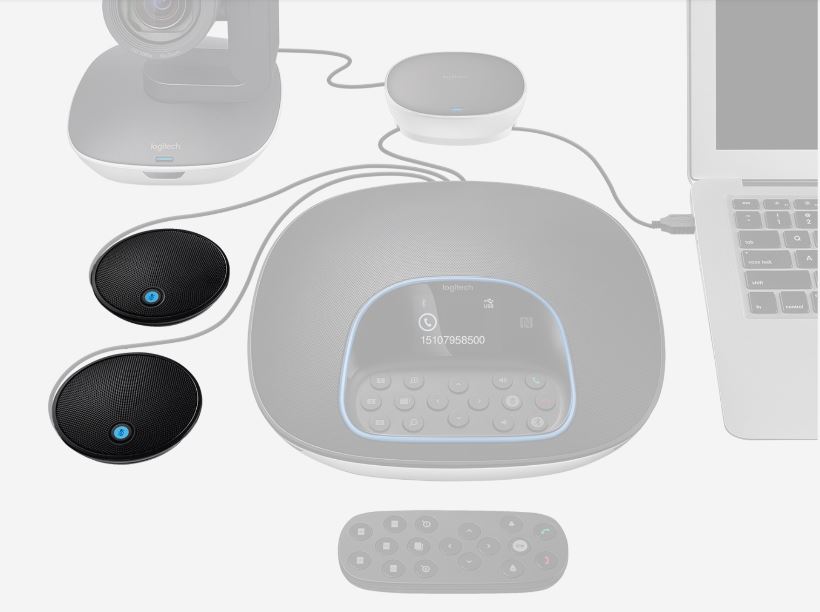 Logitech Expansion Microphones For Logitech Conference Group *ของแท้รับประกัน 2ปี* ไมโครโฟนเสริมสำหรับ Logitech Group