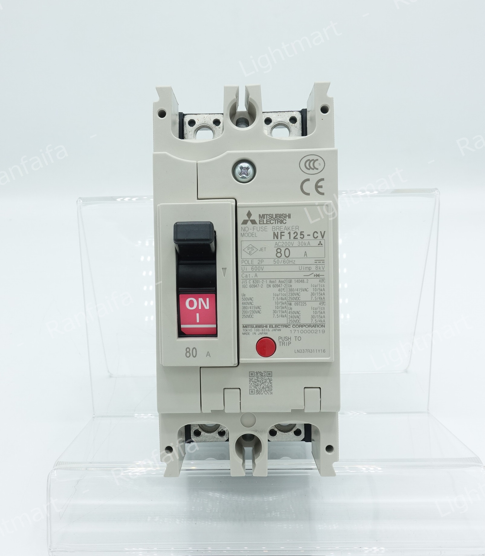 เบรกเกอร์ 2P-125CV 80A (30kA) Mitsubishi