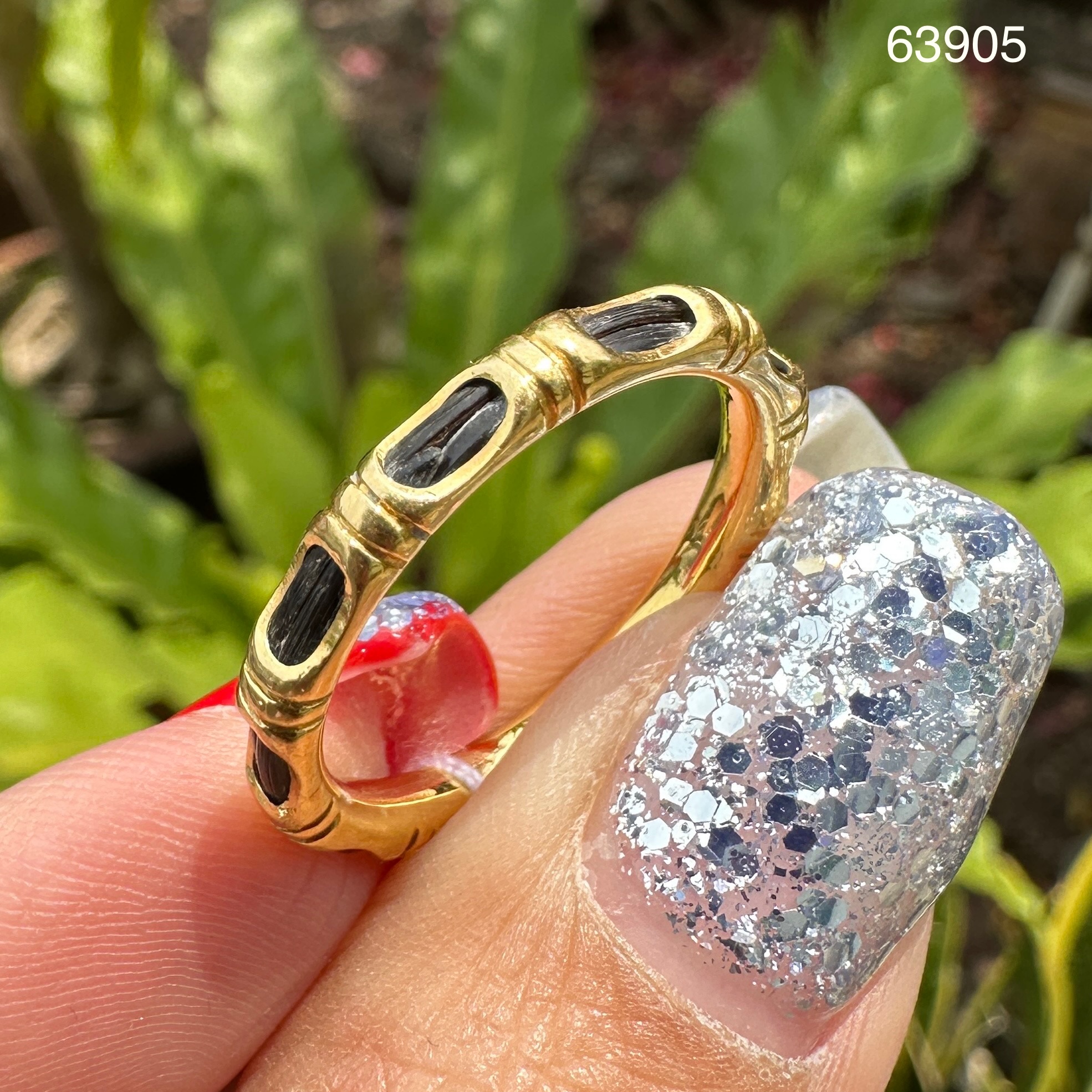 รหัส 63905 แหวน หางช้าง รอบวง ทอง90 ขนาด 58 งานเก่า หลุดจำนำ สวยมาก นน. 3.17 g