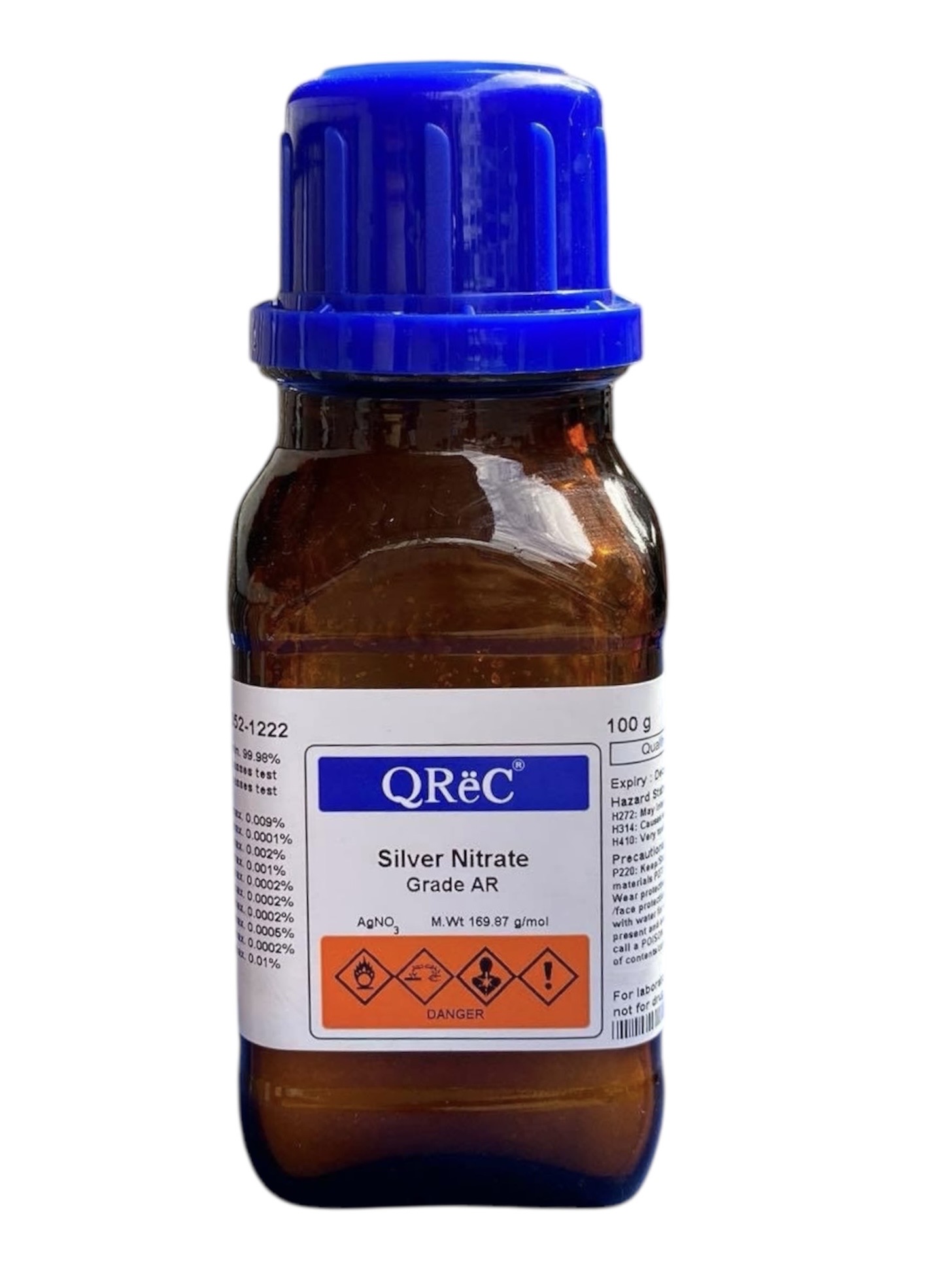 Silver Nitrate 99.98% #S3052-1-0101 ยี่ห้อ Qrec (Newzealand)
