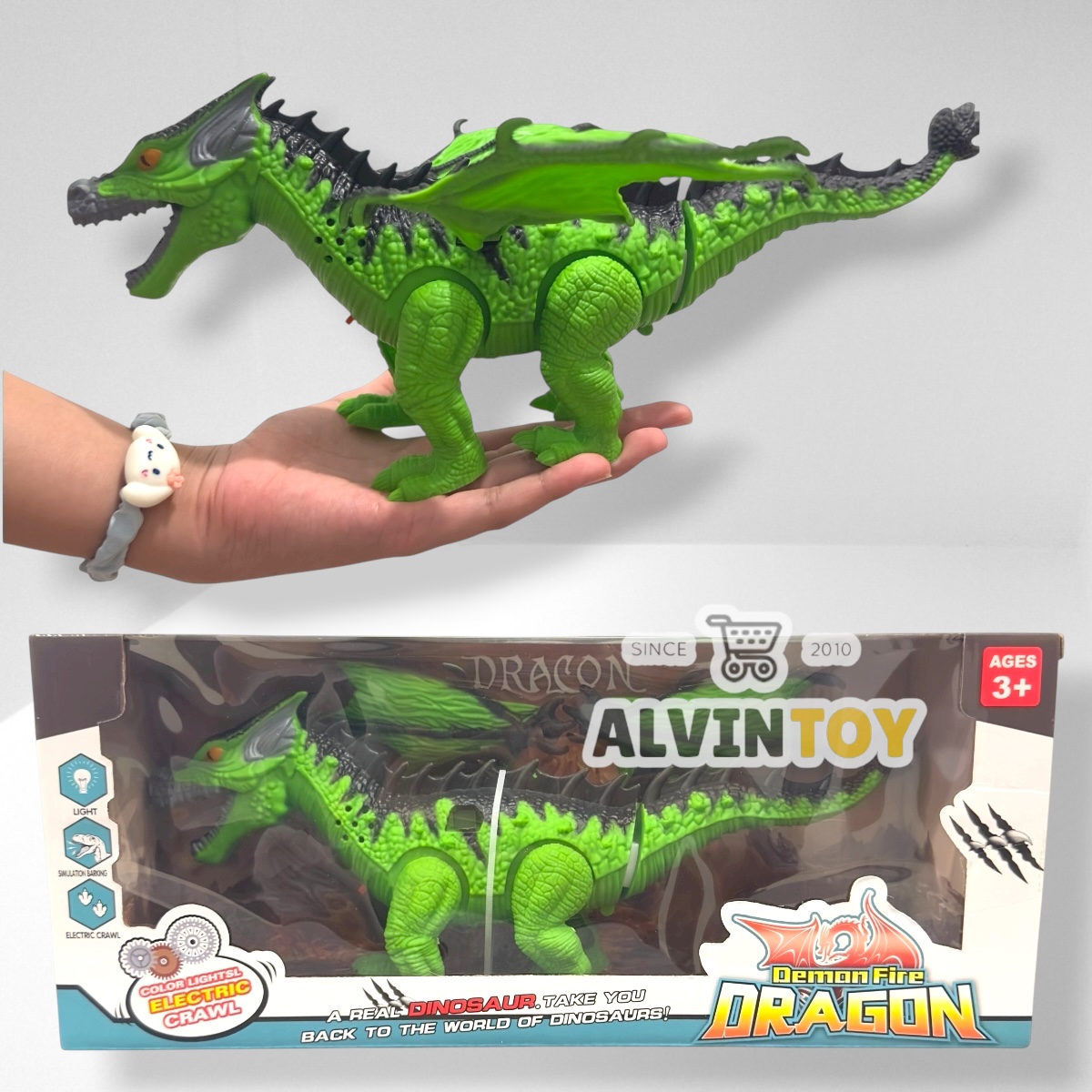 Demon Fire Dragons ของเล่น มังกร เดินได้ มีเสียง มีไฟ