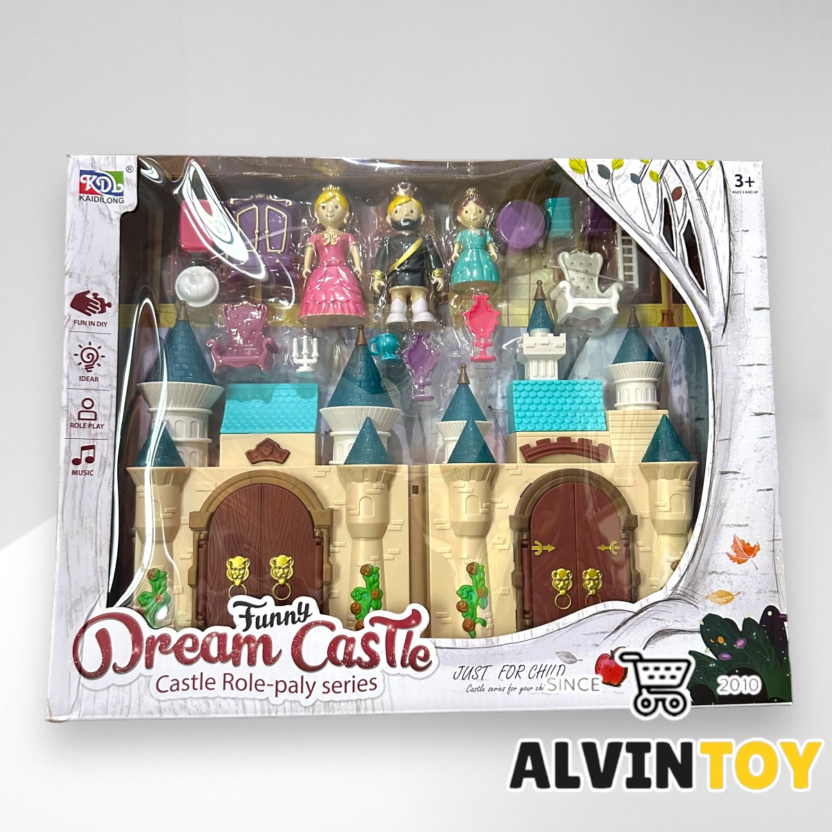 ชุดของเล่นปราสาทเจ้าหญิง Funny Dream Castle พร้อม อุปกรณ์ตกแต่ มีเสียง มีไฟ