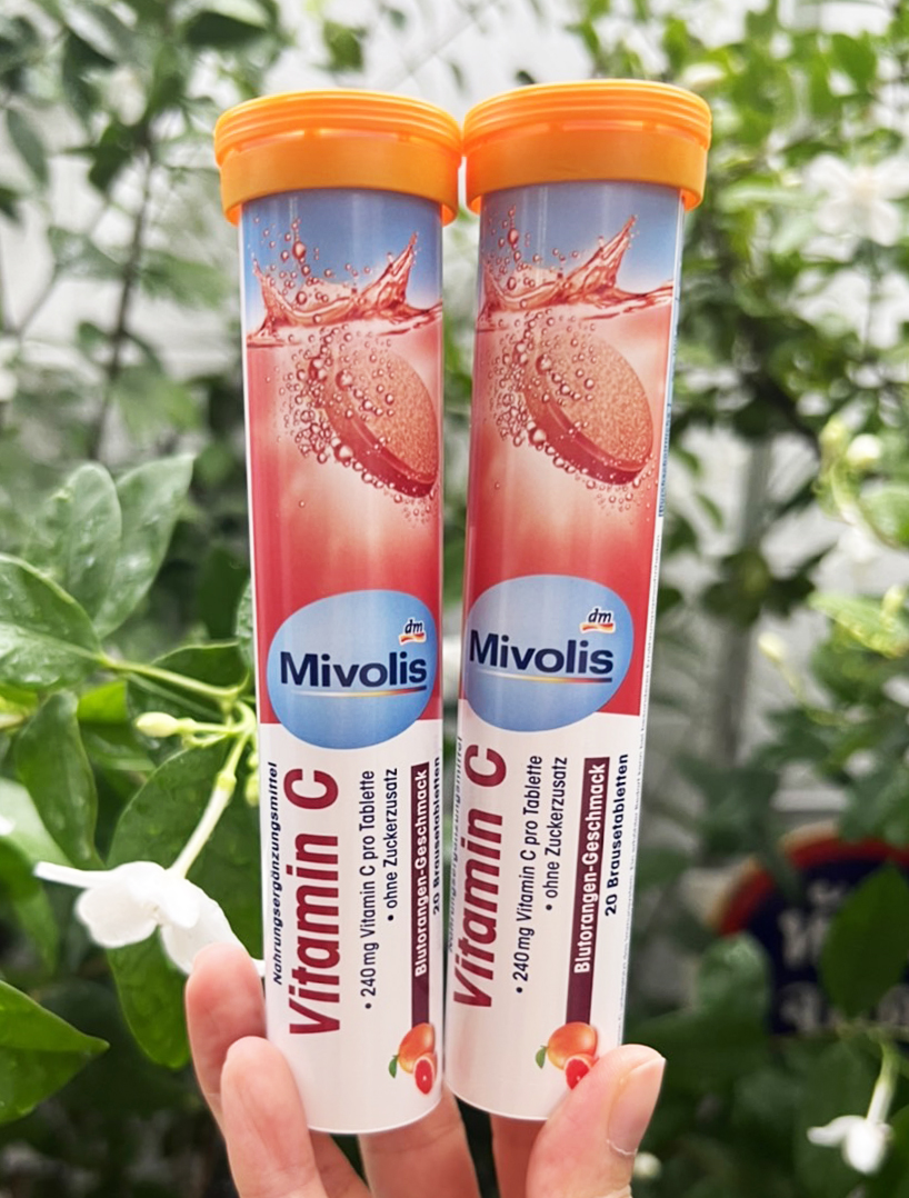 Das วิตามินเม็ดฟู่ จาก เยอรมนี - ฝาสีส้ม Vitamin C 240mg.
