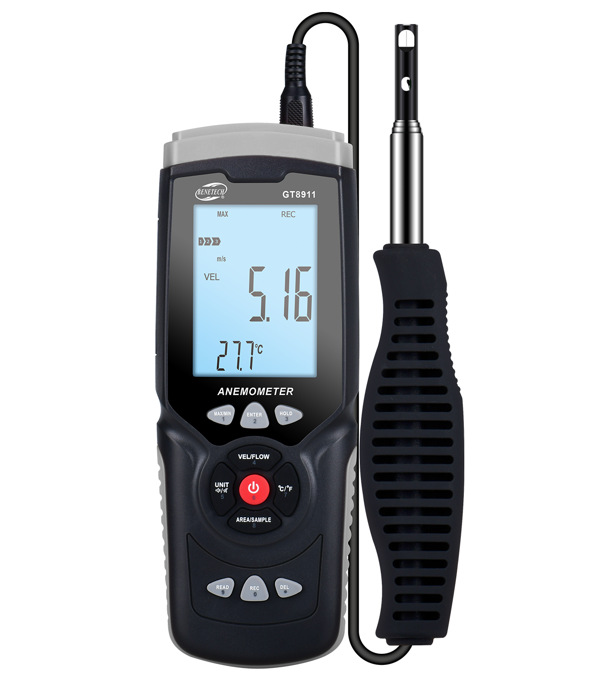 Hot Wire Aneometer BENETECH GT8911 เครื่องวัดความเร็วลม