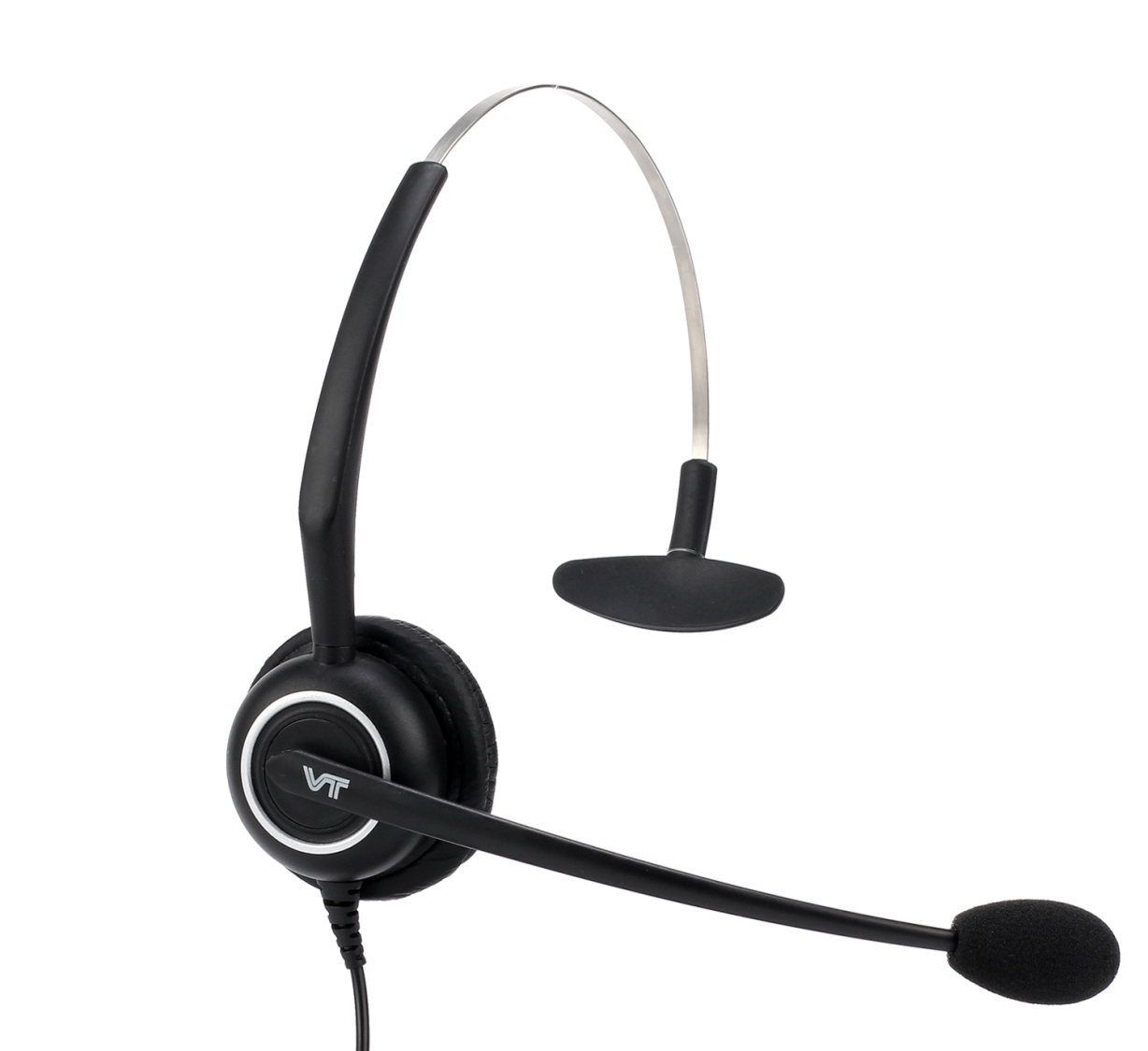 VT5000 MONO-RJ9(03) ชุดหูฟังมีไมค์แบบหูเดียว เชื่อมต่อ RJ9 สำหรับ IP Phone ( Yealink, Grandstream, Huawei, Akuvox )