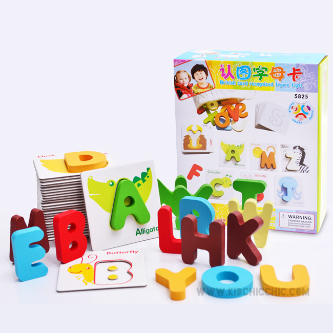 แฟลชการ์ดตัวอักษร ABC (งานไม้)