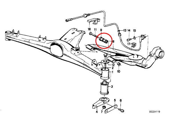 บู๊ชปีกนกหลัง BMW E30 (คู่=2ตัว)