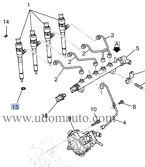 แหวนรองหัวฉีด CHEVROLET CAPTIVA 2.0L ดีเซล (1ชุด=4ตัว) ปี 07- 11 C100 / GMแท้