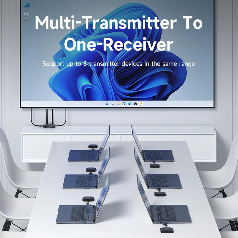 Hagibis G11W TypeC ไร้สาย HDMI Video Transmitter & Receiver Extender จอแสดงผล Dongle สำหรับทีวีโปรเจคเตอร์