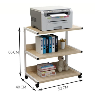 ชั้นวางเอกสารมีล้อ ชั้นวางเครื่องปริ้นเตอร์ 3ชั้น โครงเหล็ก