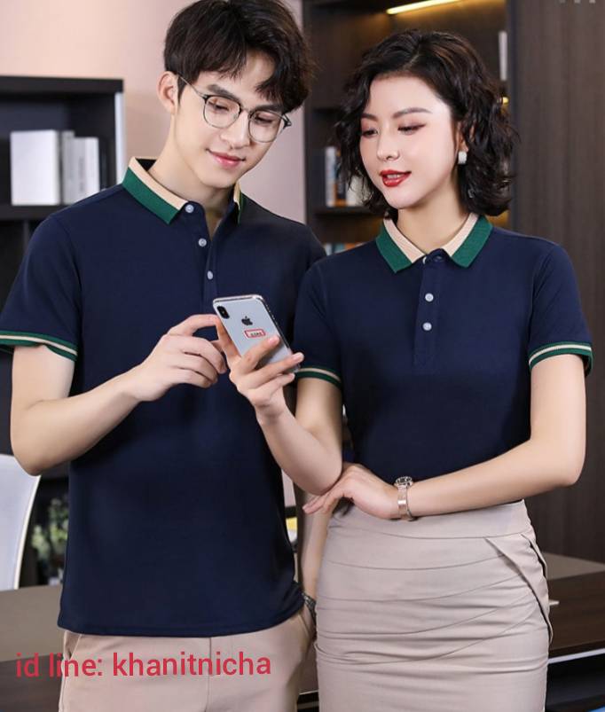 เสื้อยืดโปโล เสื้อพนักงานร้านกาแฟ เสื้อฟอร์มพนักงาน