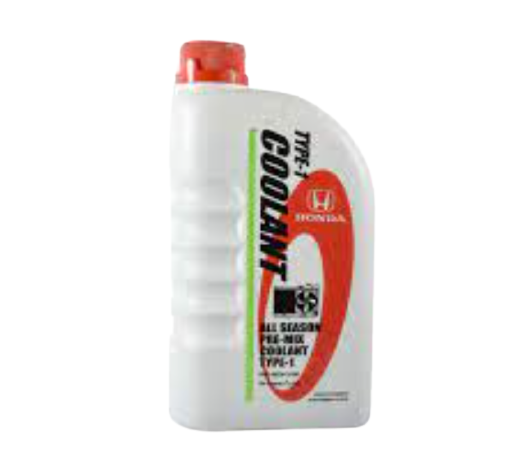 (แท้ศูนย์) น้ำยาหล่อเย็น / PREMIXED LONG LIFE COOLANT เกรด สีเขียว ยี่ห้อ HONDA / TYPE -1 ปริมาณ 1 ลิตร / 1 Liter