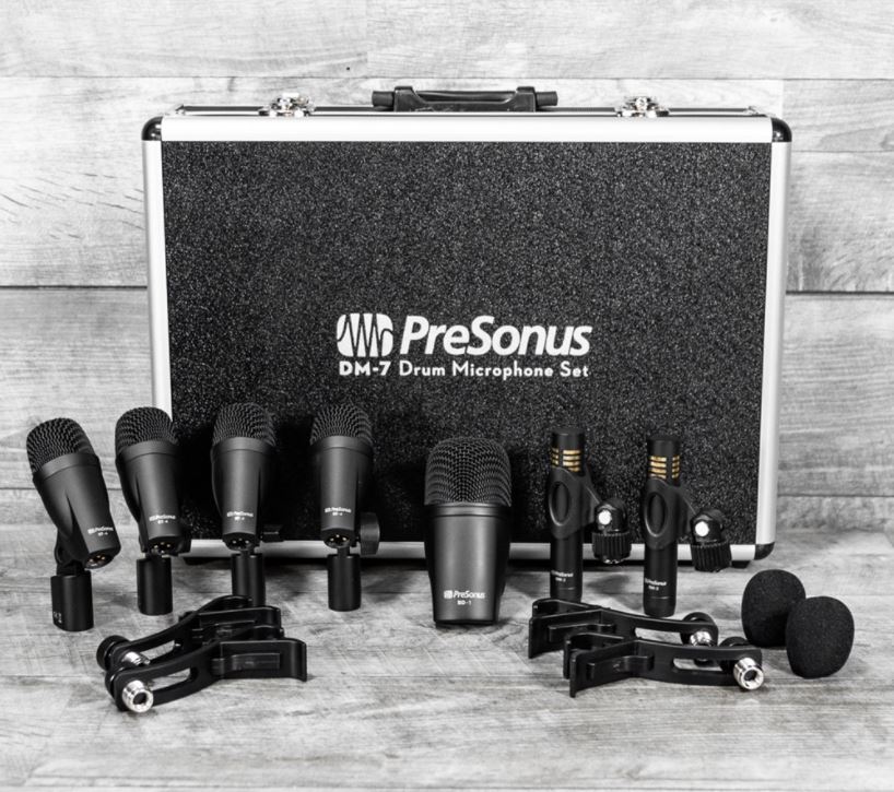 PreSonus DM7 ไมค์กลองชุด 7 ชิ้น คุณภาพสูง พร้อมฮาร์ดเคส รับประกัน 1 ปี