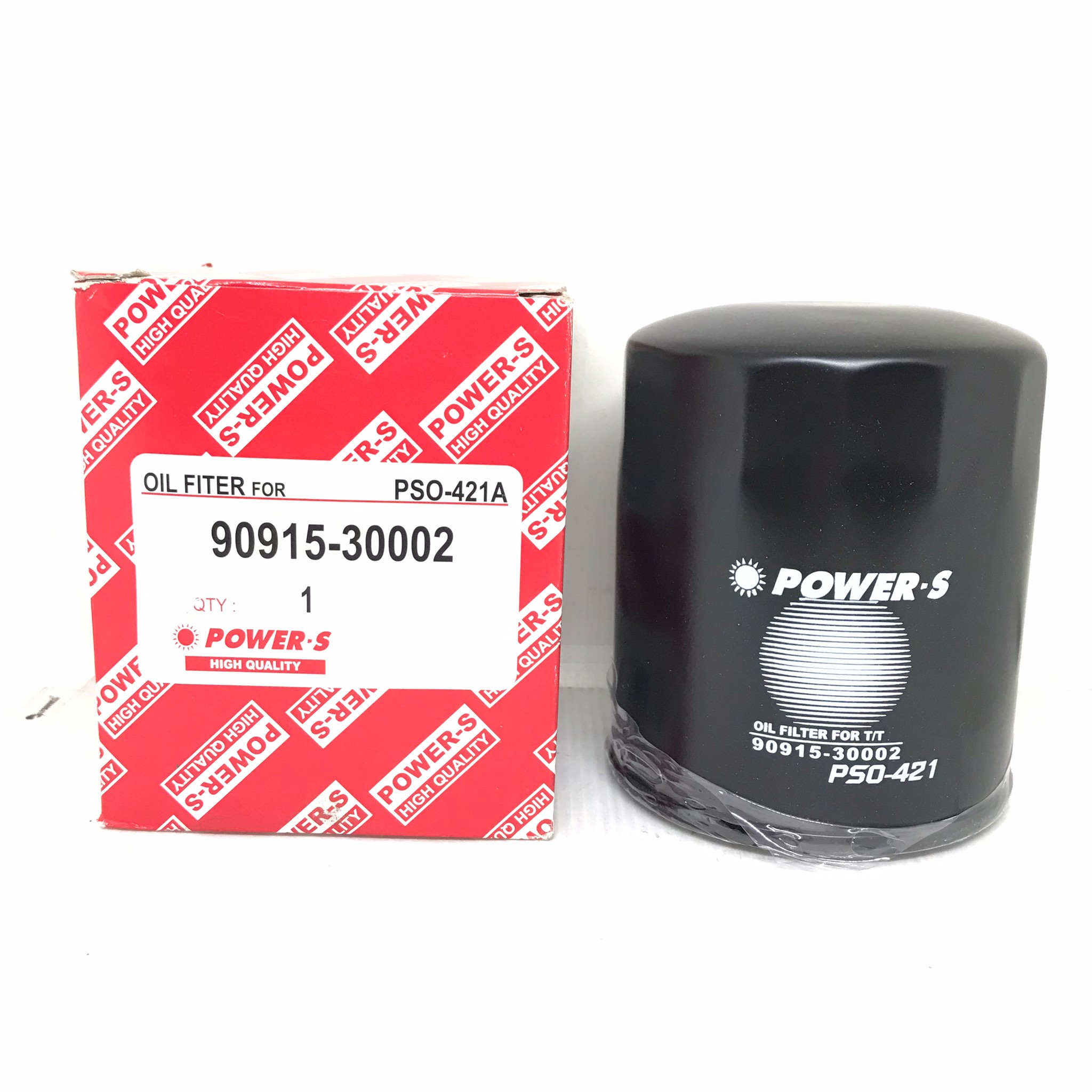 กรองเครื่อง ไส้ กรอง น้ำมันเครื่อง ไส้กรองน้ำมันเครื่อง TOYOTA TIGER ปี 1998-2001 / 5L / 1KZ โตโยต้า ไทเกอร์ไม่คอมมอนเรล ยี่ห้อ POWER-S เบอร์ PSO-421A / PSO421A / 90915-30002 / 9091530002 Oil Filter