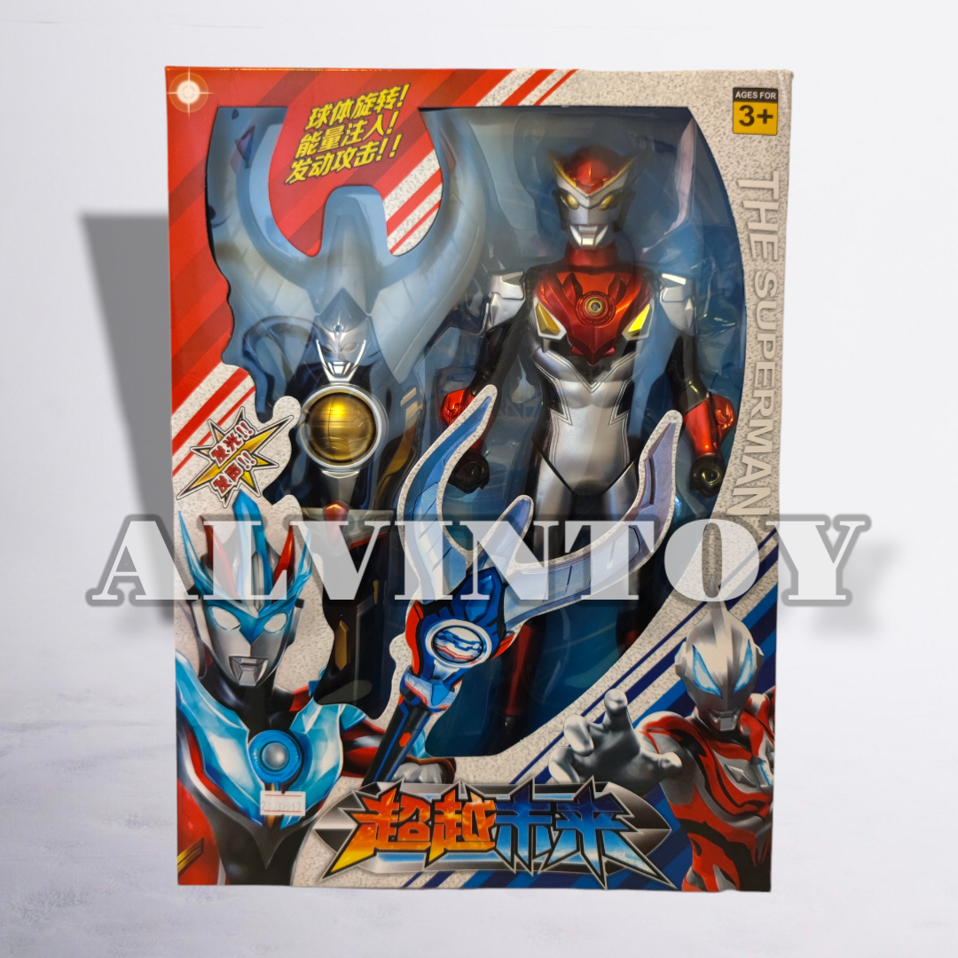 โมเดล Ultraman - อุลตร้าแมน ขนาดความสูง 32 ซม. มีกล่อง พร้อมอาวุธ มีเสียง มีไฟ