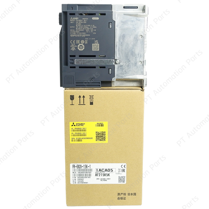 Mitsubishi FR-E820-1.5K-1 Inverter 1.5KW 2HP Input 3-Phase 200-240VAC Output 3-Phase 200-240VAC 0.2-590Hz E800 Series อินเวอร์เตอร์ มิตซูบิชิ เครื่องควบคุมความเร็วรอบมอเตอร์ สำหรับมอเตอร์ 2แรงม้า